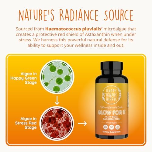 Suplemento de Astaxantina 12mg | Antioxidante Vegetal para Hidratación de Piel, Elasticidad y Brillo Radiante | Extracto de Algas | No OGM, Vegano, - imagen 7