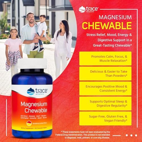 Suplemento Masticable de Magnesio Trace Minerals | Promueve la Calma, Enfoque y Relajación Muscular | Apoya Sueño Óptimo y Digestión | Sin Azúcar | - imagen 4