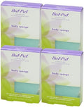 Esponja de Baño Buf-Puf, Desarrollada por Dermatólogos, Limpia la Piel de Suciedad y Aceite, Exfoliante, Reutilizable, Paquete de 4 - imagen 1