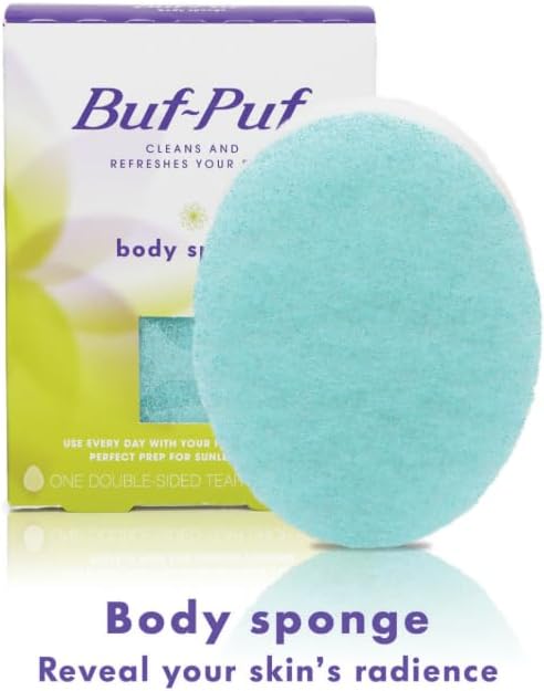Esponja de Baño Buf-Puf, Desarrollada por Dermatólogos, Limpia la Piel de Suciedad y Aceite, Exfoliante, Reutilizable, Paquete de 4 - imagen 2