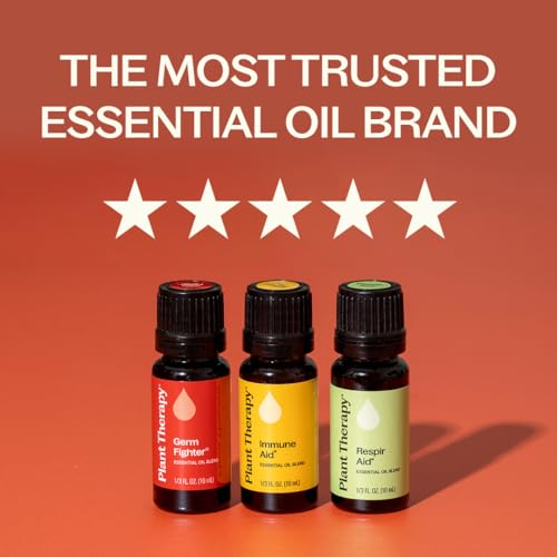 Set de Aceites Esenciales Plant Therapy Wellness, 3 Piezas de 10 MLS (1/3 oz), Mezclas Puramente Naturales: Germ Fighter, Immune Aid y Respir Aid, - imagen 3