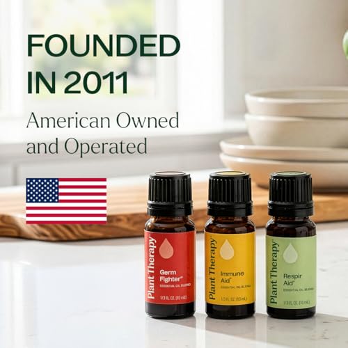 Set de Aceites Esenciales Plant Therapy Wellness, 3 Piezas de 10 MLS (1/3 oz), Mezclas Puramente Naturales: Germ Fighter, Immune Aid y Respir Aid, - imagen 7