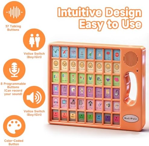 Dispositivo AAC para Autismo con Mango Ergonómico - 40 Botones Preinstalados y 8 Teclas Programables, Herramienta de Comunicación No Verbal para - imagen 4