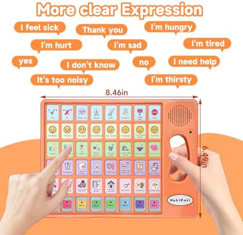 Dispositivo AAC para Autismo con Mango Ergonómico - 40 Botones Preinstalados y 8 Teclas Programables, Herramienta de Comunicación No Verbal para - imagen 5