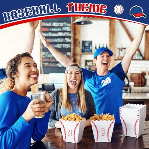 Cajas de Regalo Novabright para Equipo de Béisbol Nocturno - Set de 6, Contenedores de Plástico para Snacks y Palomitas con Número para Fiestas de - imagen 7