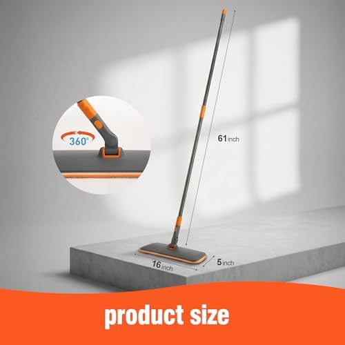 Mopa de Microfibra 2 en 1 CLEANHOME para Pisos de Madera - Reutilizable y Lavable, Mango Telescópico para Limpieza de Azulejos, Laminados, Mascotas y - imagen 2