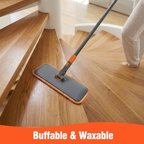 Mopa de Microfibra 2 en 1 CLEANHOME para Pisos de Madera - Reutilizable y Lavable, Mango Telescópico para Limpieza de Azulejos, Laminados, Mascotas y - imagen 6