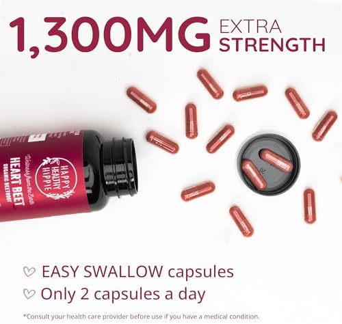 Cápsulas de Raíz de Remolacha Orgánica 1,300mg - Suplemento de Óxido Nítrico para Presión Arterial y Circulación - Superalimento en Polvo de - imagen 4