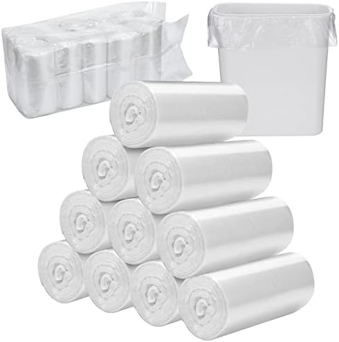 Zubebe 1000 Piezas/10 Rollos de Forro para Receptáculo de Toallas Sanitarias, Bolsas de Desecho para Higiene Femenina, 15.75 x 15.75 Pulgadas - imagen 1