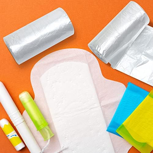 Zubebe 1000 Piezas/10 Rollos de Forro para Receptáculo de Toallas Sanitarias, Bolsas de Desecho para Higiene Femenina, 15.75 x 15.75 Pulgadas - imagen 7
