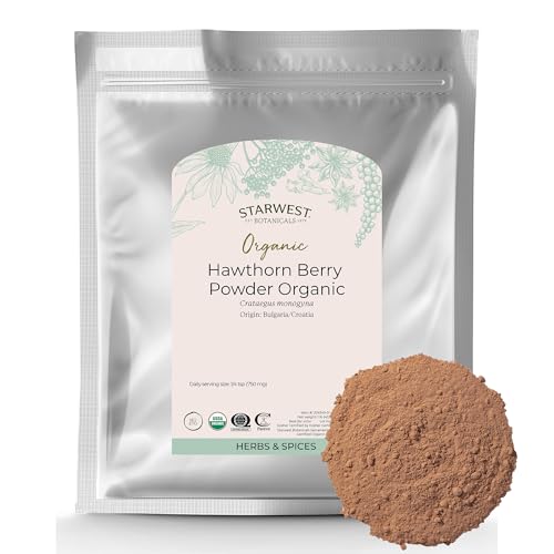Polvo de Baya de Espino Orgánico Starwest Botanicals - Hierba Secada para Té, Mermelada y Extractos Herbales, Certificado Kosher, No Transgénico - - imagen 1