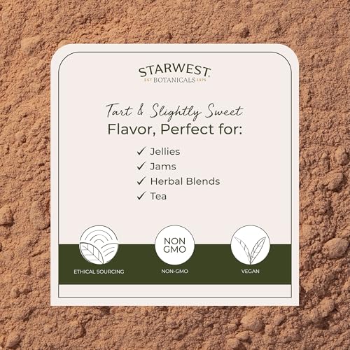 Polvo de Baya de Espino Orgánico Starwest Botanicals - Hierba Secada para Té, Mermelada y Extractos Herbales, Certificado Kosher, No Transgénico - - imagen 3