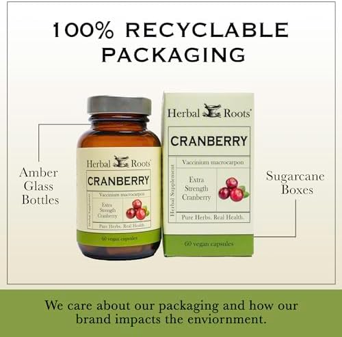 Píldoras de Arándano Extra Fuerte Herbal Roots para Hombres y Mujeres con Ortiga Orgánica | Salud del Tracto Urinario | 60 Cápsulas Veganas - imagen 5