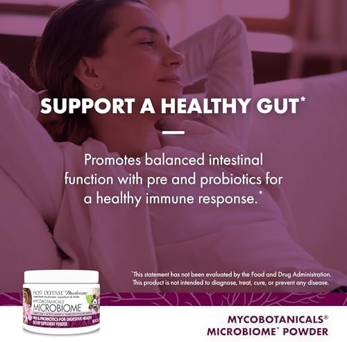 Host Defense MycoBotanicals Polvo Microbioma - Suplemento para Salud Digestiva e Inmunológica - Con Cola de Pavo, Melena de León y Reishi - 3.5 oz - imagen 4