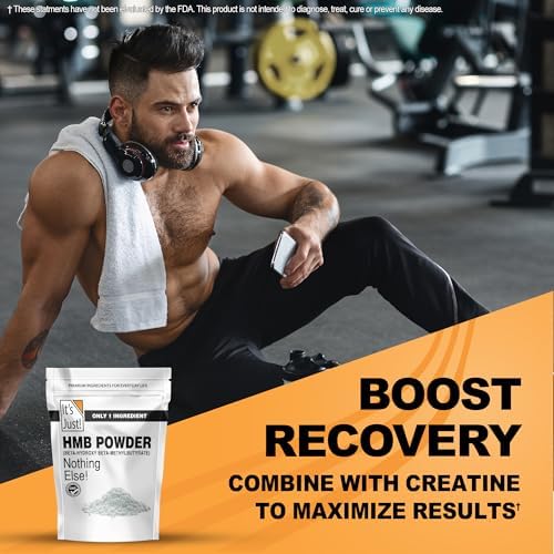 It's Just! - HMB en polvo, 250g, Beta-Hidroxi Beta-Metilbutirato, libre de gluten, no OGM, probado en metales pesados, apto para keto (Sin sabor) - imagen 5