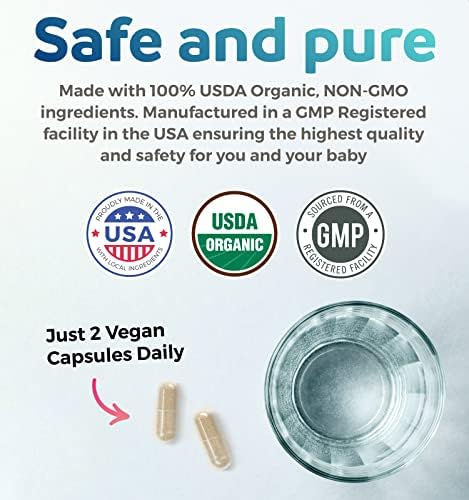 Suplemento Orgánico para Lactancia USDA - Aumenta la Producción de Leche con Apoyo Herbal para la Lactancia - 60 Cápsulas Veganas - imagen 3