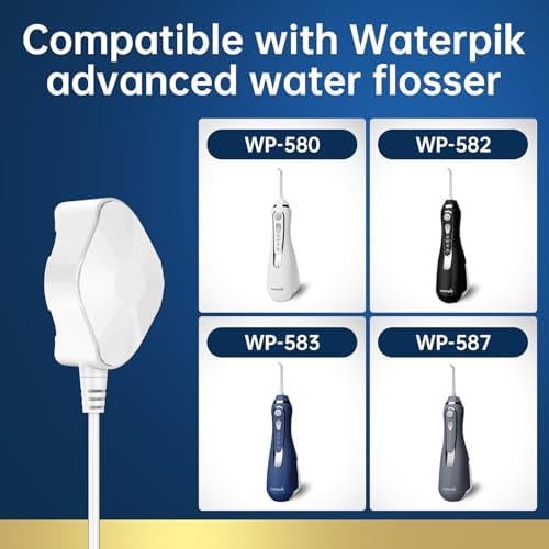 Cargador para Waterpik WP-580 WP-587 WP-583 WP-582 Hilo Dental Inalámbrico Avanzado 2.0 con Cable Magnético de 5 Pies - imagen 2