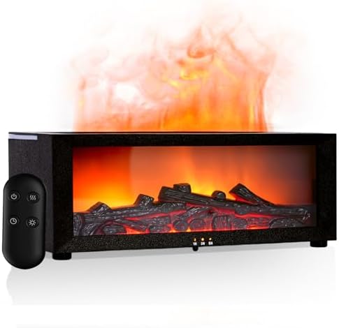Humidificador Difusor de Chimenea, Difusor de Aceites Esenciales con 7 Colores, Difusor Aroma con Control Remoto, Humidificador Ultrasónico para - imagen 1