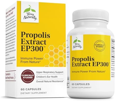 Terry Naturally Extracto de Propóleos EP300 - Suplemento para el Sistema Respiratorio e Inmunológico - Para Niños y Adultos - 60 Cápsulas - imagen 1
