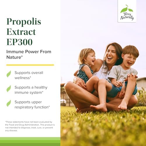 Terry Naturally Extracto de Propóleos EP300 - Suplemento para el Sistema Respiratorio e Inmunológico - Para Niños y Adultos - 60 Cápsulas - imagen 3