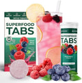Tabletas Superfood Detox Cleanse - Suplemento Efervescente para Hombres y Mujeres - Apoyo a la Pérdida de Peso y Salud Digestiva - Sabor Mezcla de - imagen 1