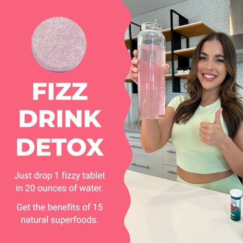 Tabletas Superfood Detox Cleanse - Suplemento Efervescente para Hombres y Mujeres - Apoyo a la Pérdida de Peso y Salud Digestiva - Sabor Mezcla de - imagen 2