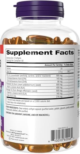 Webber Naturals Triple Omega 3 6 9, 2400 mg de Aceite de Pescado por Porción, Alta Potencia, 180 Softgels, Sin Sabor a Pescado, Ultra-Purificado, - imagen 8