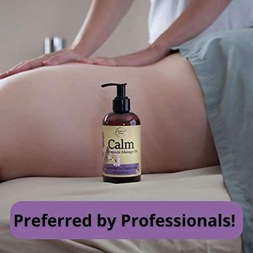 Aceite de Masaje Calmante para Terapia con Lavanda y Manzanilla | Natural con Coco, Uva y Jojoba para Piel Suave | Brookethorne Naturals 8oz - imagen 5