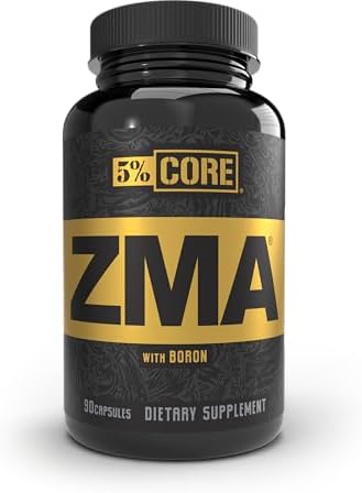 5% Nutrition Core ZMA (con Boro) | Promueve la Recuperación Restaurando Niveles de Zinc, Magnesio y Vitamina B-6 (90 Cápsulas) - imagen 1