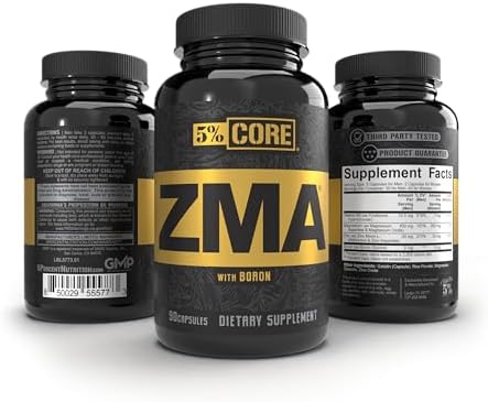 5% Nutrition Core ZMA (con Boro) | Promueve la Recuperación Restaurando Niveles de Zinc, Magnesio y Vitamina B-6 (90 Cápsulas) - imagen 6