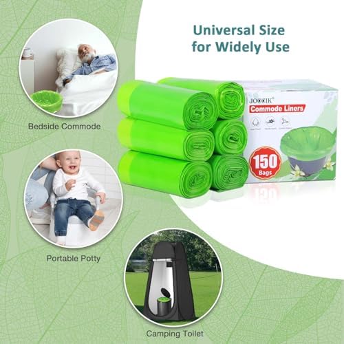 Forros desechables para inodoro portátil con aroma a vainilla, 150 piezas, ajuste universal para la mayoría de sillas de baño estándar - imagen 5