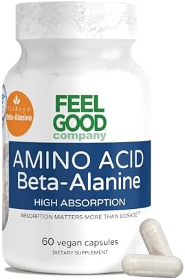 Cápsulas de Beta-Alanina FeelGood Superfoods - Suplemento Pre Entrenamiento de Aminoácidos - 3200mg por Porción - Soporte para Resistencia Muscular y - imagen 1
