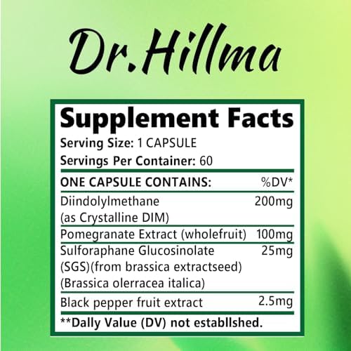 Suplemento Detox Hormonal Dim 200mg de Diindolilmetano para Mujeres, Apoyo Menopáusico, Acne Hormonal, Sofocos, Promueve Desintoxicación (60 Cápsulas) - imagen 4