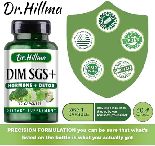 Suplemento Detox Hormonal Dim 200mg de Diindolilmetano para Mujeres, Apoyo Menopáusico, Acne Hormonal, Sofocos, Promueve Desintoxicación (60 Cápsulas) - imagen 5