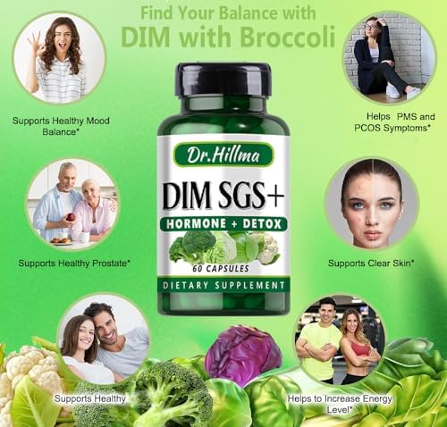 Suplemento Detox Hormonal Dim 200mg de Diindolilmetano para Mujeres, Apoyo Menopáusico, Acne Hormonal, Sofocos, Promueve Desintoxicación (60 Cápsulas) - imagen 6