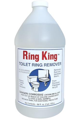 Limpiador de Inodoro Ring King | Limpiador Líquido de 64oz para Manchas de Calcio, Agua, Óxido, Arcilla Roja y Cal – Actúa Rápido, Sin Fregar - imagen 4