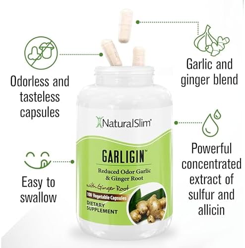 Suplemento de Ajo Sin Olor NaturalSlim con Jengibre para Apoyo Inmunológico, Aumento del Metabolismo y Mejora Digestiva - 100 Cápsulas - imagen 3