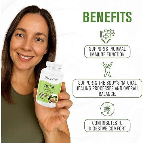 Suplemento de Ajo Sin Olor NaturalSlim con Jengibre para Apoyo Inmunológico, Aumento del Metabolismo y Mejora Digestiva - 100 Cápsulas - imagen 4