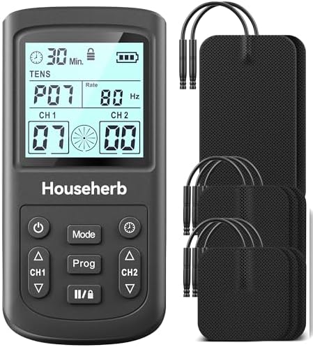 Estimulación Muscular TENS para Alivio del Dolor, Máquina EMS TENS 3-en-1 con 28 Modos, 40 Niveles de Intensidad, Masajeador Recargable de Doble - imagen 1