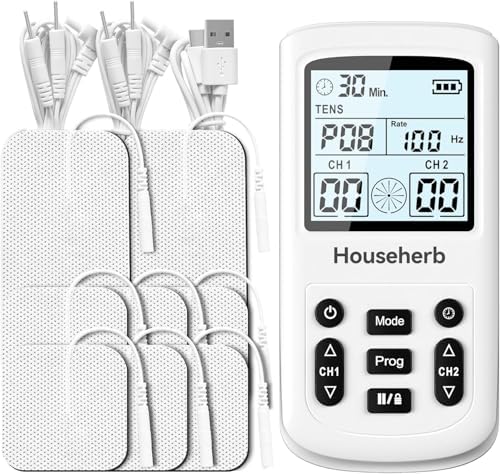 Estimulación Muscular TENS para Alivio del Dolor, Máquina EMS TENS 3-en-1 con 28 Modos, 40 Niveles de Intensidad, Masajeador Recargable de Doble - imagen 8