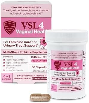 Suplemento Probiótico VSL4® para la Salud Vaginal y Soporte de Tracto Urinario – 10B CFU – Fórmula 4 en 1 con Probióticos, Prebióticos, Extracto de - imagen 1