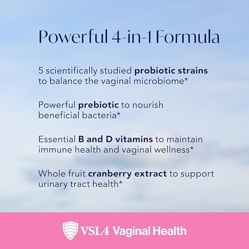 Suplemento Probiótico VSL4® para la Salud Vaginal y Soporte de Tracto Urinario – 10B CFU – Fórmula 4 en 1 con Probióticos, Prebióticos, Extracto de - imagen 4