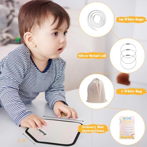 12 Tapetes Sensoriales Etiquetados, Juguetes Sensoriales en Forma de Diamante para Niños con Autismo, Panel Táctil Texturizado Variado con Bolsa para - imagen 5