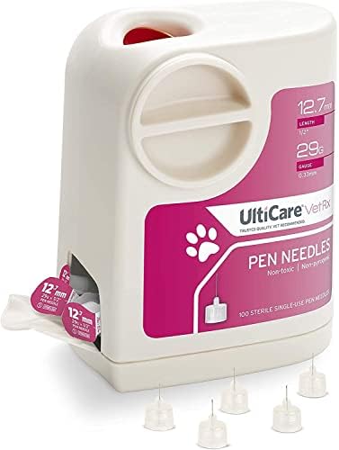 Paquete UltiCare VetRx UltiGuard Safe con agujas para mascotas de 12.7mm (1/2”) 29G y contenedor de objetos punzocortantes, 100 piezas - imagen 1