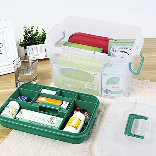 Caja de Almacenamiento Transparente Qskely 1-Pack, Organizador de ros Auxilios para Familia - imagen 2
