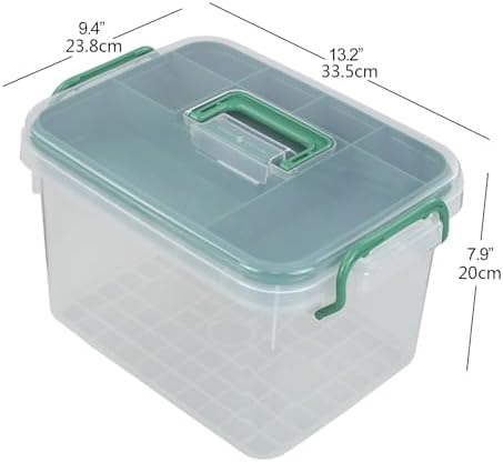 Caja de Almacenamiento Transparente Qskely 1-Pack, Organizador de ros Auxilios para Familia - imagen 3