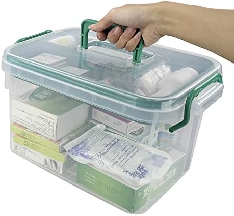 Caja de Almacenamiento Transparente Qskely 1-Pack, Organizador de ros Auxilios para Familia - imagen 5