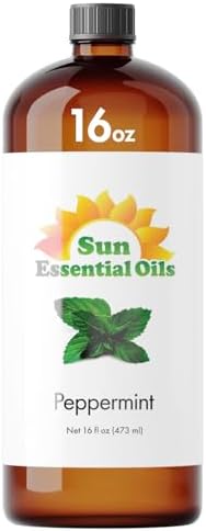 Aceites Esenciales Sun - Aceite Esencial de Menta (16 oz a Granel) para Difusor, Humidificador, Masaje Corporal, Aromaterapia, Velas y Jabones para - imagen 1