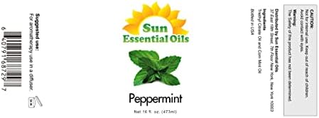 Aceites Esenciales Sun - Aceite Esencial de Menta (16 oz a Granel) para Difusor, Humidificador, Masaje Corporal, Aromaterapia, Velas y Jabones para - imagen 2