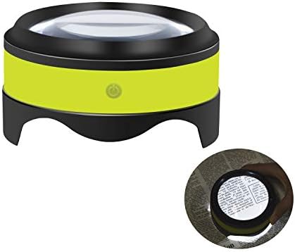 Lupa recargable Dylviw 3X-5X con luz LED ajustable, área de visión amplia, ideal para lectura y manualidades, incluye estuche de transporte - imagen 1